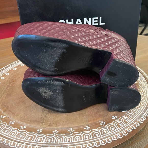 Chanel Interlocking CC Logo Quilted Platform Oxford Pumps Size 36.5 - Picture 8 of 9